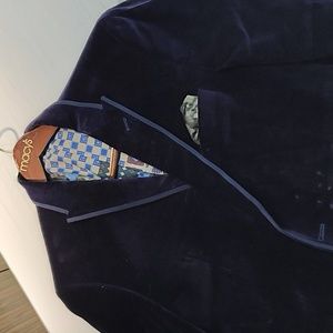 Talia solid purple velvet Jacket sport coat